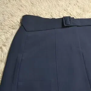 Jupe Bleu Marine Ann Taylor - Taille 4 - Coupe A-Line Au-dessus Du Genou - Coton élasthanne